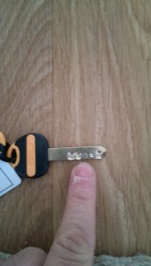 Key for anti-snap lock
